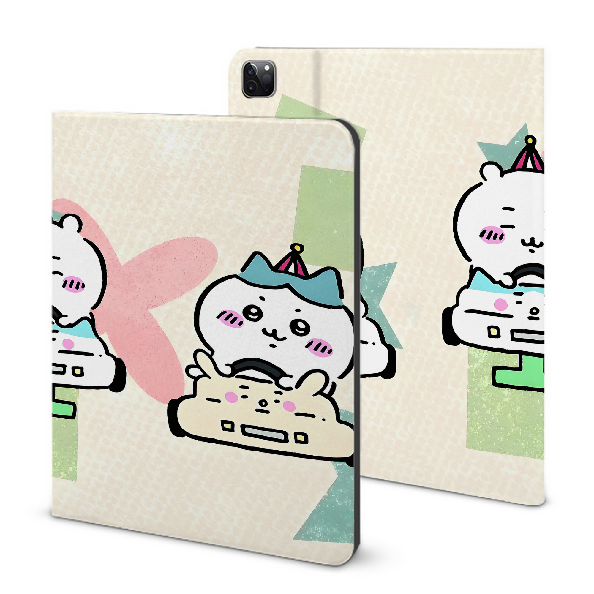 （画像用） ちいかわ Chii-kawa IPad ケース ブック型 PUレザー TPU 耐衝撃 軽量 薄型 ペン収納なし 全面保護 IPad 各モデル対応